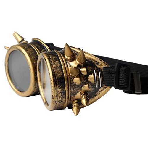Da rienda suelta a tu estilo con las gafas Steampunk vintage de nueva  venta, perfectas para looks cosplay, punk y góticos