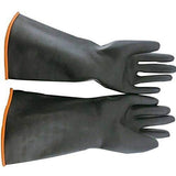 Guantes Proteccion solar Guantes for trabajo pesado de goma, guantes resistentes a químicos, versátil látex mejorado con antideslizante de diseño, suave y grueso ( Color : Black , Size : L-55cm )