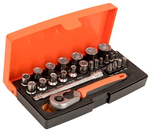 Bahco SL25 Socket Set 25 Piece 1/4 Inch Drive by Bahco
