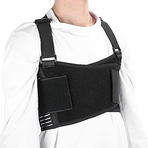 Soporte para costillas rotas, cinturón protector lumbar ajustable transpirable para mujeres y hombres