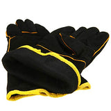 1 par de guantes de protección de soldadura negros resistentes Mig guantes de soldadura guantes de soldadura soldadores guantes de cuero vacuno
