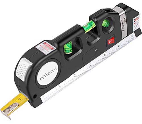 Laser level, Multipurpose Laser measure Line 8ft+ Tape Measure Ruler Adjusted Standard and Metric Rulers MICMI by MICMI