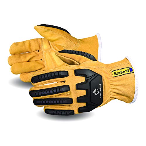 378GKVSBL Endura OilblocTM Goatskin Anti-Impact Driver Gloves, Size Large by Endura