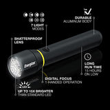 Energizer Vision HD Ultra - Linterna LED con enfoque digital, 1300 lúmenes, resistente al agua IPX4, luz LED de aluminio de grado aeronáutico, linterna de metal resistente, pilas incluidas