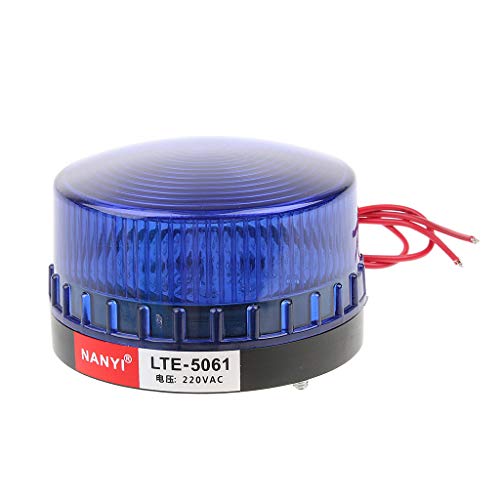 kowaku Lámpara Estroboscópica Intermitente LED de Emergencia Azul Faro Duradero AC220V