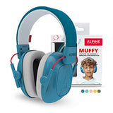 Alpine Muffy Protectores de Oído para Niños - Cascos Antiruido para niños de hasta 16 años - Cascos de Insonorización diseñados niños - Cómoda protección auditiva - banda de sujeción ajustable - Azul
