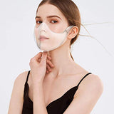 Máscara transparente transparente antivaho reutilizable para hombres y mujeres, protección facial, nariz y boca, Transparente, Small (Pack of 2)