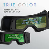 YESWELDER Gafas de soldadura de oscurecimiento automático de color verdadero, amplio rango de sombra 4/5-9/9-13 con molienda, gafas de soldadura, casco de soldadura para TIG MIG ARC corte de plasma