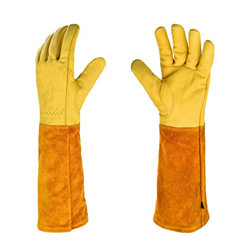 Guantes de jardinería, guantes largos de jardinería, guantes de