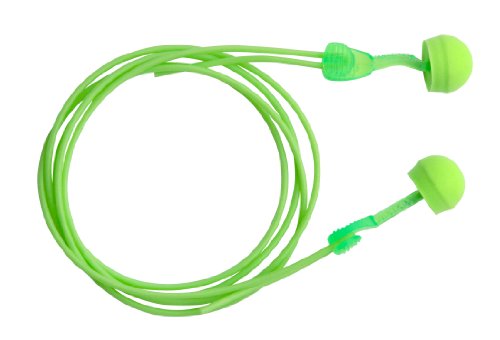 Tapones desechables para los oídos, con cable, verde, PK100