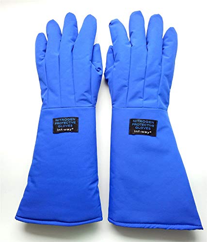 Inf-way 3 Sizes Long Cryogenic Gloves Waterproof Low Temperature Resistant LN2 Liquid Nitrogen Protective Gloves Cold Storage Safety Frozen Gloves (Medium) by Inf-way