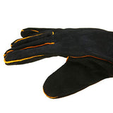1 par de guantes de protección de soldadura negros resistentes Mig guantes de soldadura guantes de soldadura soldadores guantes de cuero vacuno