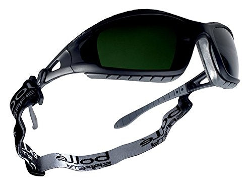 Bollé Safety 253-TR-40089 - Gafas de seguridad con policarbonato negro/gris + marco completo TPE y lente de soldadura