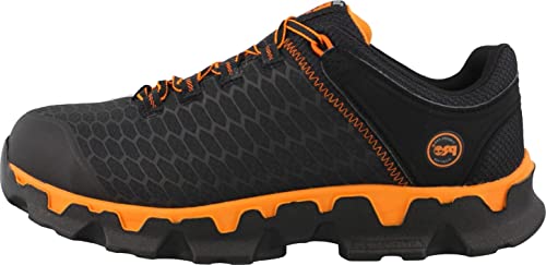 Timberland Pro Powertrain, Zapatos de aleación para Hombre, diseño Industrial y de construcción, Negro sintético/Anaranjado, 10 M US