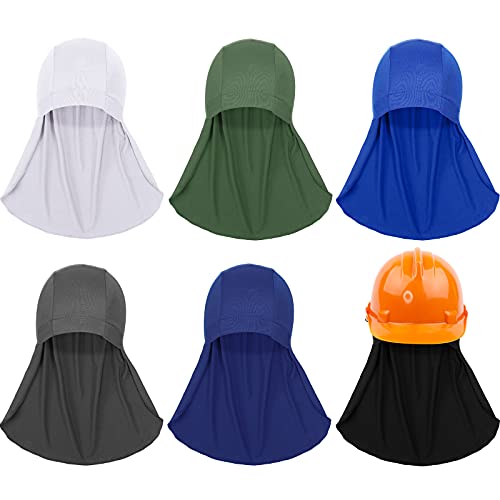6 piezas de casco duro protector solar para el cuello, gorra elástica de enfriamiento para casco de seguridad, accesorios para ciclismo, correr, protección del cuello
