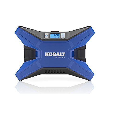 Kobalt Compresor de aire portátil de 120 V y 12 V para inflador de neumáticos, boquilla de boquilla de 120 PSI LED Display