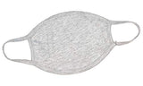 Mascarilla facial reutilizable de triple capa ovalada antipolvo de algodón peinado (gris, 1 unidad)