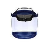 Sellstrom - Máscara de seguridad de doble corona para hombres y mujeres, tinte transparente, corona de policarbonato, protector de barbilla, ventana antivaho grande, casco de carraca, ANSI Z87.1, S38110