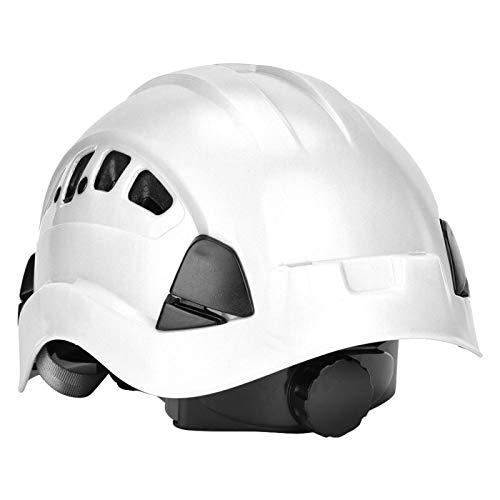 Zwinner Casco de protección ndustrial, resistente a la corrosión, resistente a altas temperaturas, casco de seguridad, tela suave con orificio de aire para espeleología(28 x 21 x 18cm-blanco)
