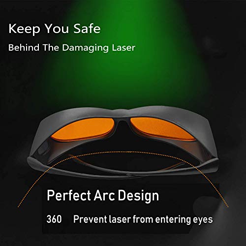 Gafas de seguridad con luz láser, gafas de protección ocular para  protección UV, grabado láser, máquina de corte