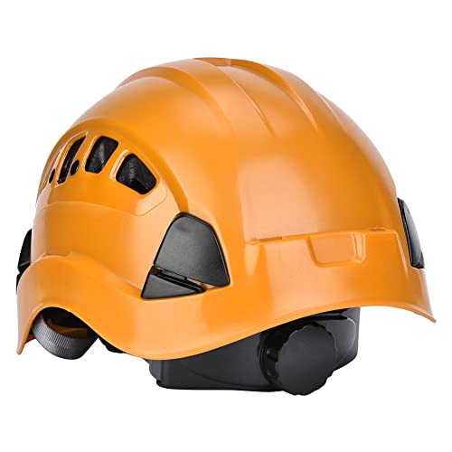 Casco de protección industrial, material de calidad cómodo de llevar Casco de seguridad de tela suave para espeleología(28 * 21 * 18cm-naranja)