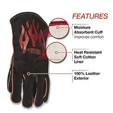 Lincoln Electric Traditional MIG/Stick Welding Gloves | 14" Lined Leather | Kevlar Stitching | K2979-ALL