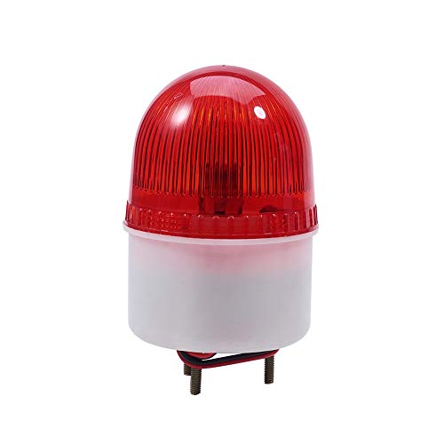 Othmro 1 bombilla de advertencia industrial de torre de señal de plástico, piezas electrónicas intermitentes, sin sonido, 220 V, LTE-2071, color rojo