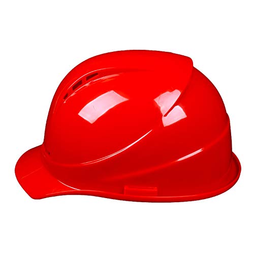 Casco de Seguridad - Casco Ajustable para la construcción Líder Electricista ABS de Alta Resistencia Casco de protección de Mano de Obra Transpirable (Color : Red, Size : 2pcs)