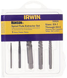 IRWIN Extractor de tornillos para tornillos en espiral, 5 piezas (53535)