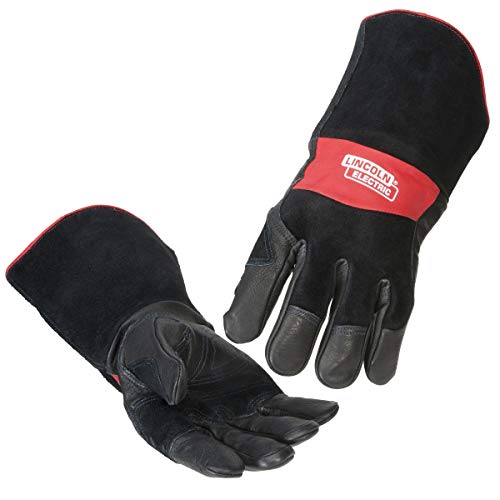 Lincoln Electric Premium Leather MIG Stick Welding Gloves | Heat Resistance & Dexterity| Large | K2980-L
