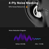 FBFL Tapones silenciosos para los oídos con reducción de ruido, súper suaves, reutilizables, de silicona para nadar, dormir, sensibilidad al ruido y vuelos, ruido fuerte, trabajo, cancelación de ruido de 33 dB