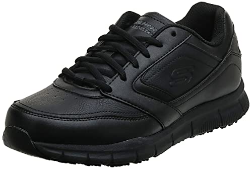 Skechers, Zapatos de Servicio de Alimentos para Hombre, Nampa 77156, Negro (Black Polyurethane), 27.5 Ancho Medio