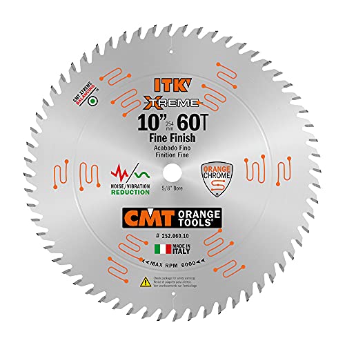 CMT Orange TOOLS 252.060.10 ITK - Corte fino de 10 x 60 x 5/8 pulgadas