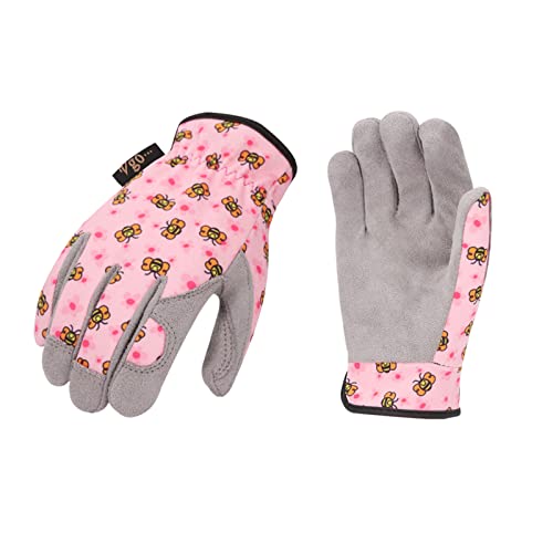 Vgo - 2 pares de guantes de jardinería para niños de 3 a 9 años