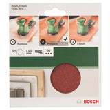 Bosch Home and Garden 2609256A17 - Juego de 5 hojas para lijadoras de órbita aleatoria 115.80