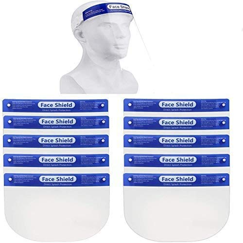LUTEMA Máscara Transparente de Protección Facial Careta Anti-Salpicaduras Protege contra Saliva Polvo Aceite (10)