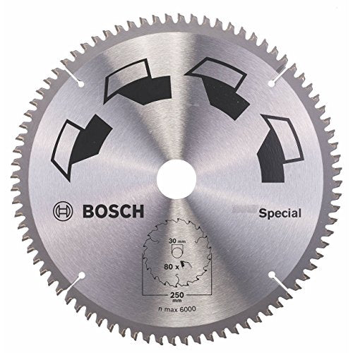 Bosch DIY Kreissägeblatt Special für verschiedene Materialien (Ø 250 mm, 80 zähne)