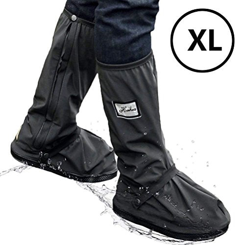 Zapatos Impermeable Protector Lluvia Antideslizante Negra XL Negro
