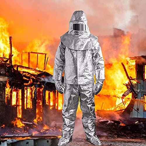 YILEFU Traje Protección contra Incendios Uniforme Bombero Ropa Soldadura para Mujeres Hombres Traje Resistente Fuego,1000°-170-180cm