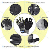 Guantes antivibración, protectores de caucho termoplástico antiimpactos, guantes de impacto con agarre, resistentes a los cortes (1 par)