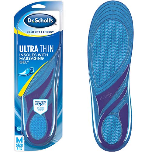 Dr. Scholl's ULTRA THIN Massaging Gel Insoles (Men's 8-13, Women's 6-10) // 30% Thinner in the Toe for Comfort in Dress Shoes
