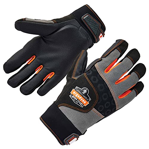 Ergodyne 9002 Certificado Full-Finger anti-vibración guantes de trabajo, tamaño mediano, color negro