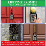 Caja de bloqueo para llaves exteriores – Caja de bloqueo para llaves de casa – Caja de cerradura para almacenamiento de llaves al aire libre – Oculta llaves para ocultar una llave al aire libre – Caja de seguridad impermeable con cerradura de combinación