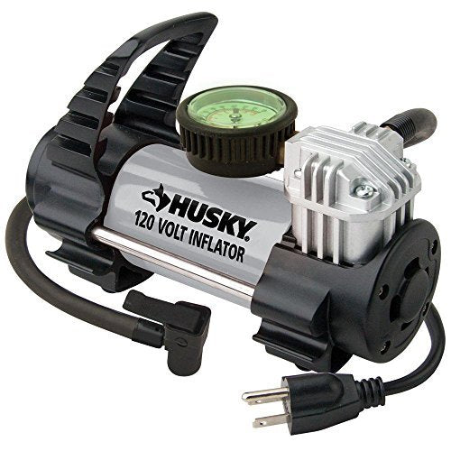 Husky Husky - Bomba eléctrica para neumáticos de aire de 120 V, inflador deportivo, para bicicleta, coche, camión, compresor