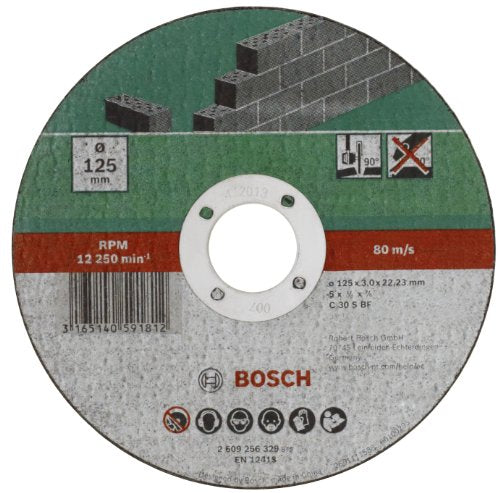 Bosch 2609256329 - Disco de corte (125 mm de diámetro, 2,5 mm, recto)
