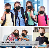 100 máscaras faciales para niños, transpirables, negras, para niños, desechables, para protección, máscara de seguridad, antipolvo, protección contra la contaminación del aire