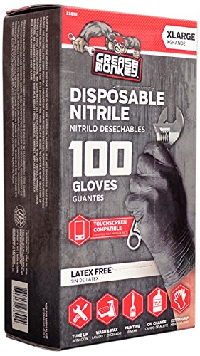 Big Time productos grasa overol guantes de nitrilo desechables, X-large