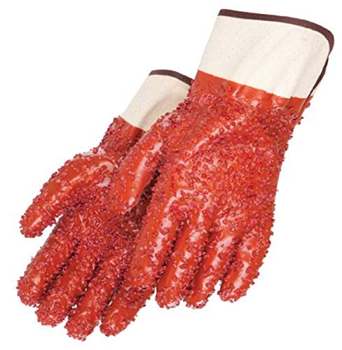 Liberty 2453 - Guante de PVC para hombre con guantelete de 12 pulgadas, resistente a los químicos, color rojo (paquete de 12)