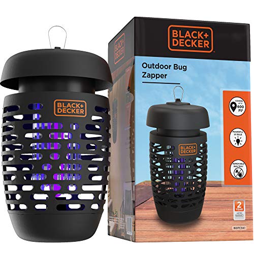Black + Decker Zapper - Repelente de mosquitos y mosquitos - Trampas para moscas para interiores y exteriores, trampas para mosquitos y polillas, atrapador de insectos y asesino de 600 pies cuadrados de cobertura para insectos
