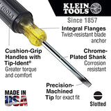 Klein Tools 80031 Juego de destornilladores, kit de 5 piezas, incluye 2 ranurados, 2 Phillips y 1 destornillador de punta cuadrada, agarre cómodo